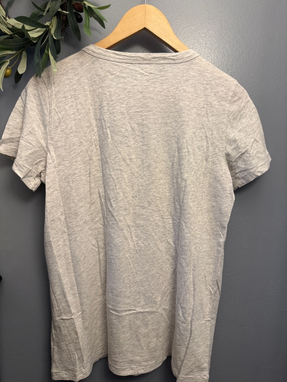 aerie Short Sleeve V-Neck Tee - Light Gray - Picture 3 of 9